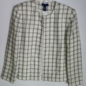 NWT Karen Scott Blazer 14 White/Bl…